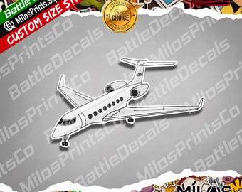 Private Jet Aircraft Vinyl Sticker