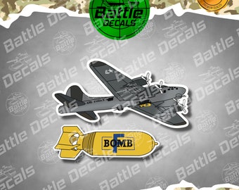 American Bomber V2 Military Aircraft Vinyl Sticker