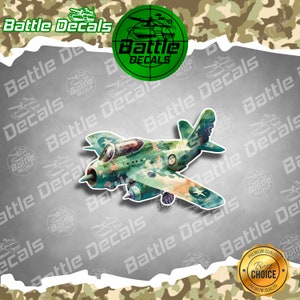 American Watercolor Fighter Jet Vinyl Sticker