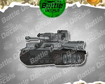 German Tiger Tank Vinyl Sticker | Armed Forces