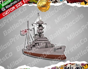 Imperial Japanese Navy Mikasa Battleship Vinyl Sticker