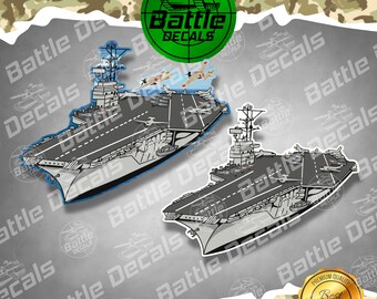 United States Aircraft Carrier Vinyl Sticker | USS Battleship