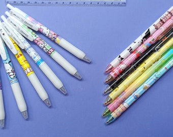 Pack of 3 pens/Set of 3 kawaii style gel ink pens/ Kawaii gel pens/ set of 3 pens