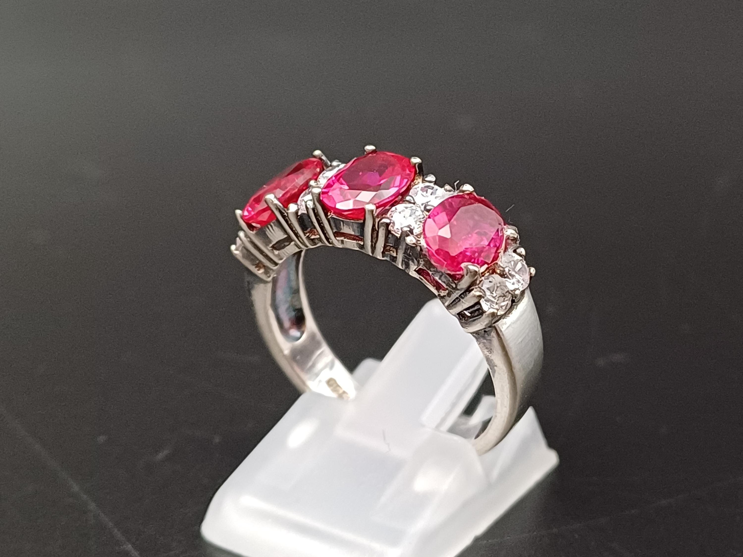Intense colored sterling silver ring 925 statement ring ladies women girls vintage gift for her