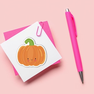 Süßer Kürbis Aufkleber für Herbst, Halloween und Halloween