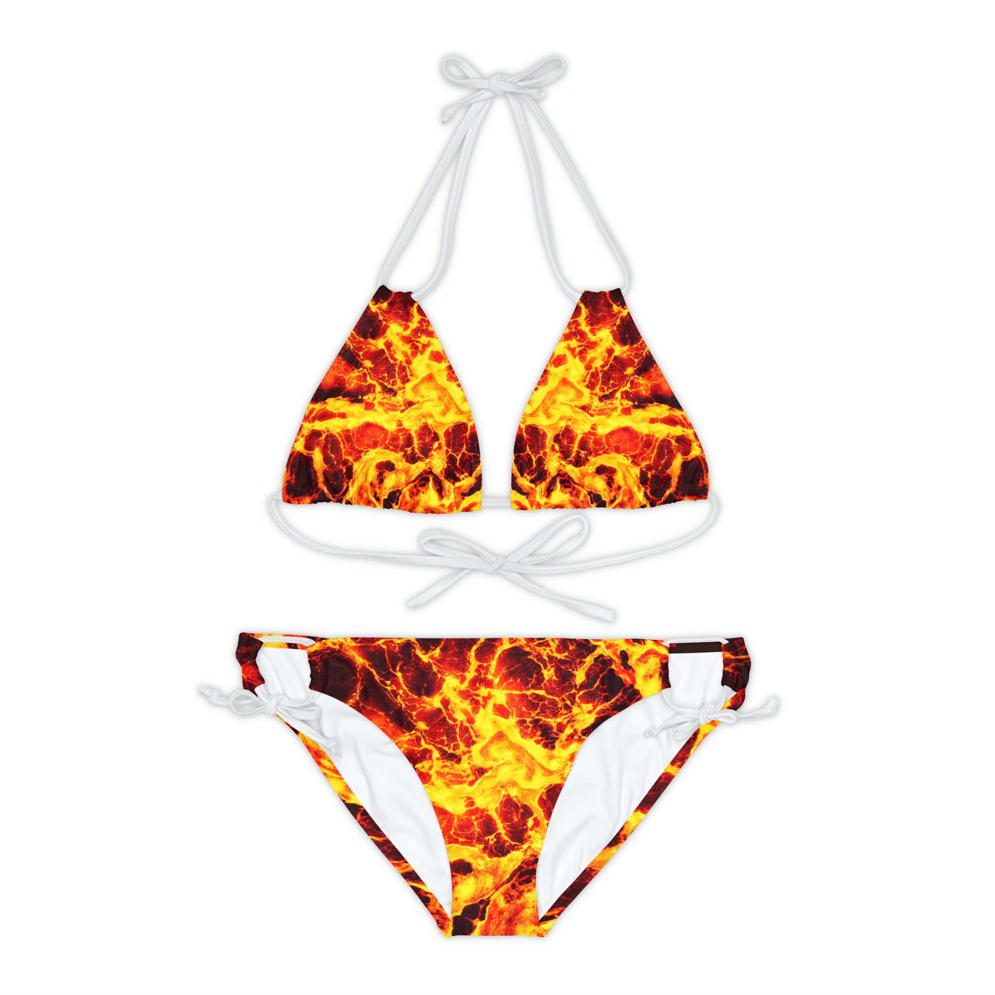 Lava Girl Strappy Bikini Vibrant Eye Catching Swim Style Perfect for ...
