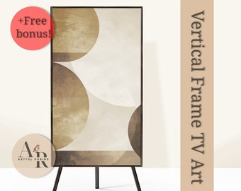 Vertical Mode Frame TV Abstract Art for Samsung Frame | Minimalist Contemporary | Portrait Orientation Mode Art | Instant Download + Bonus