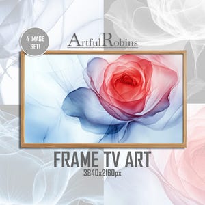 X-Ray Roses FRAME TV ART Set | Translucent Floral Artwork Bundle | (Instant Digital Download)