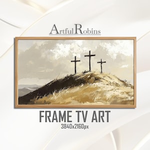 Tres Cruces (MARCO) ARTE DE TV / Pascua cristiana, Crucifixión, Resurrección / Estilo rústico vintage (Descarga digital)