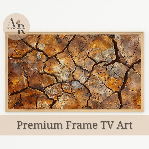 Frame TV Abstract Art Scorched Earth River Bed Rich Earthy Contemporary Elegant Minimalist Digital Textured Artwork Decor | Digital Download