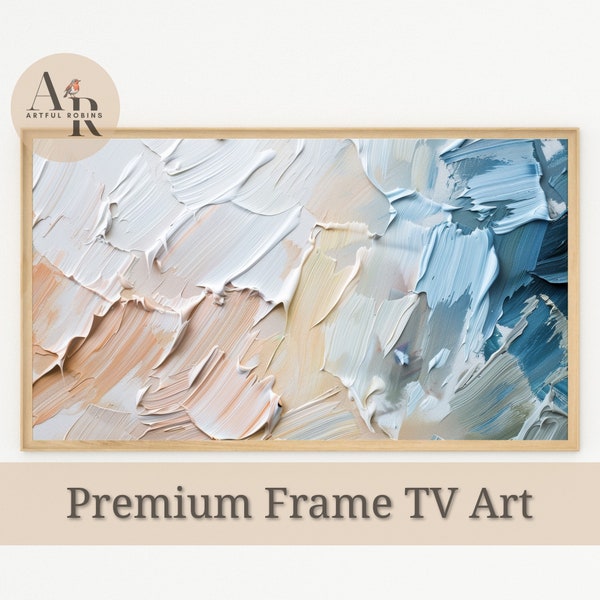 Pastel Impasto Abstract Frame TV Art | Textured Brushstrokes Design Modern Contemporary Minimalist | Instant Download for Samsung Frame TV