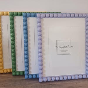 Handmade Beaded Bobbin High Gloss Picture Frame: Thin Style Cottagecore Decor