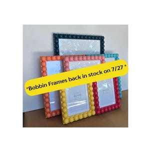 Bobbin Frames Back in Stock 7/27/2026  - Handmade Made-to-Order Beaded Bobbin High Gloss Picture Frame: Chunky Style Cottagecore Decor