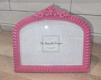 Vintage Style Arched Painted 5 x 7 Picture Frames - Bubblegum Pink
