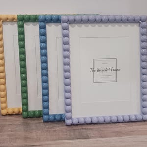 Handmade Beaded Bobbin High Gloss Picture Frame: Thin Style Cottagecore Decor