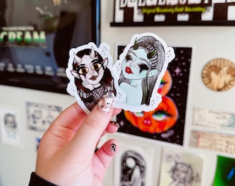 classic monster girls sticker