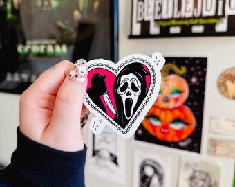Ghostface Scream Sticker: Handmade Laptop, Water Bottle Decal