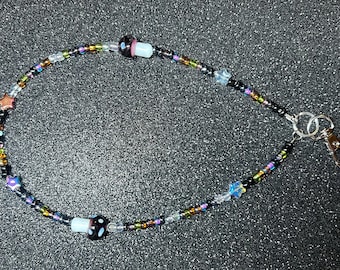 whimsical beaded keychain