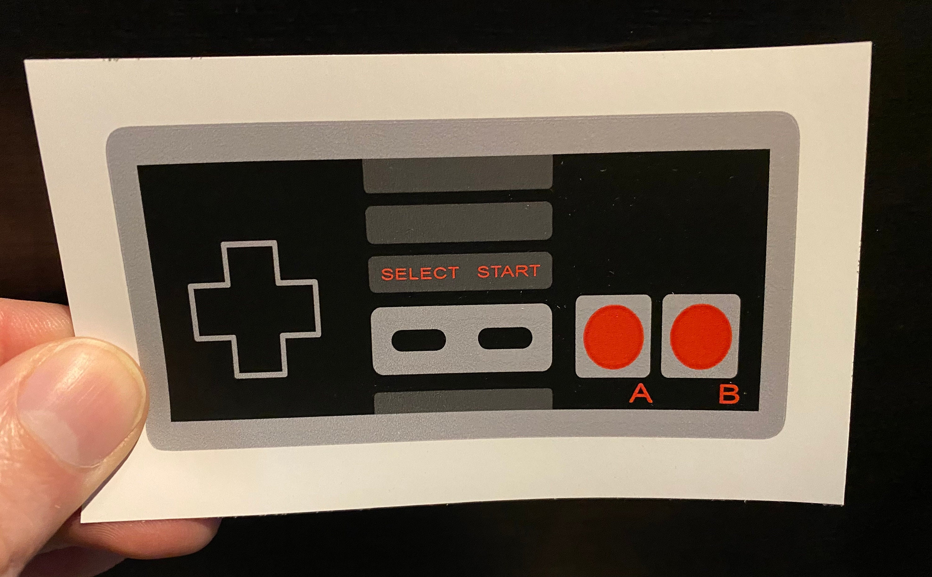 Retro Game Controller Sticker | Weatherproof Vinyl Decal (2x4