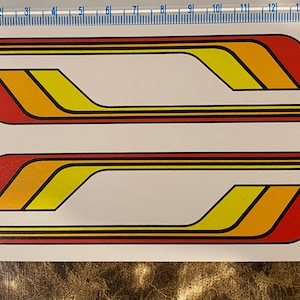 RC 1:10 Scale Toyota Stripes 2 Sets | Indoor/Outdoor Decal | Weatherproof Sticker | Durable Vinyl Decal Approx. 5-1/2” x 7/8” (145mm x 20mm)