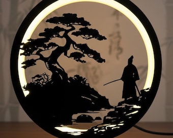 Serene Samurai Zen Garden Ring Lamp - Dimmable 5V USB Light