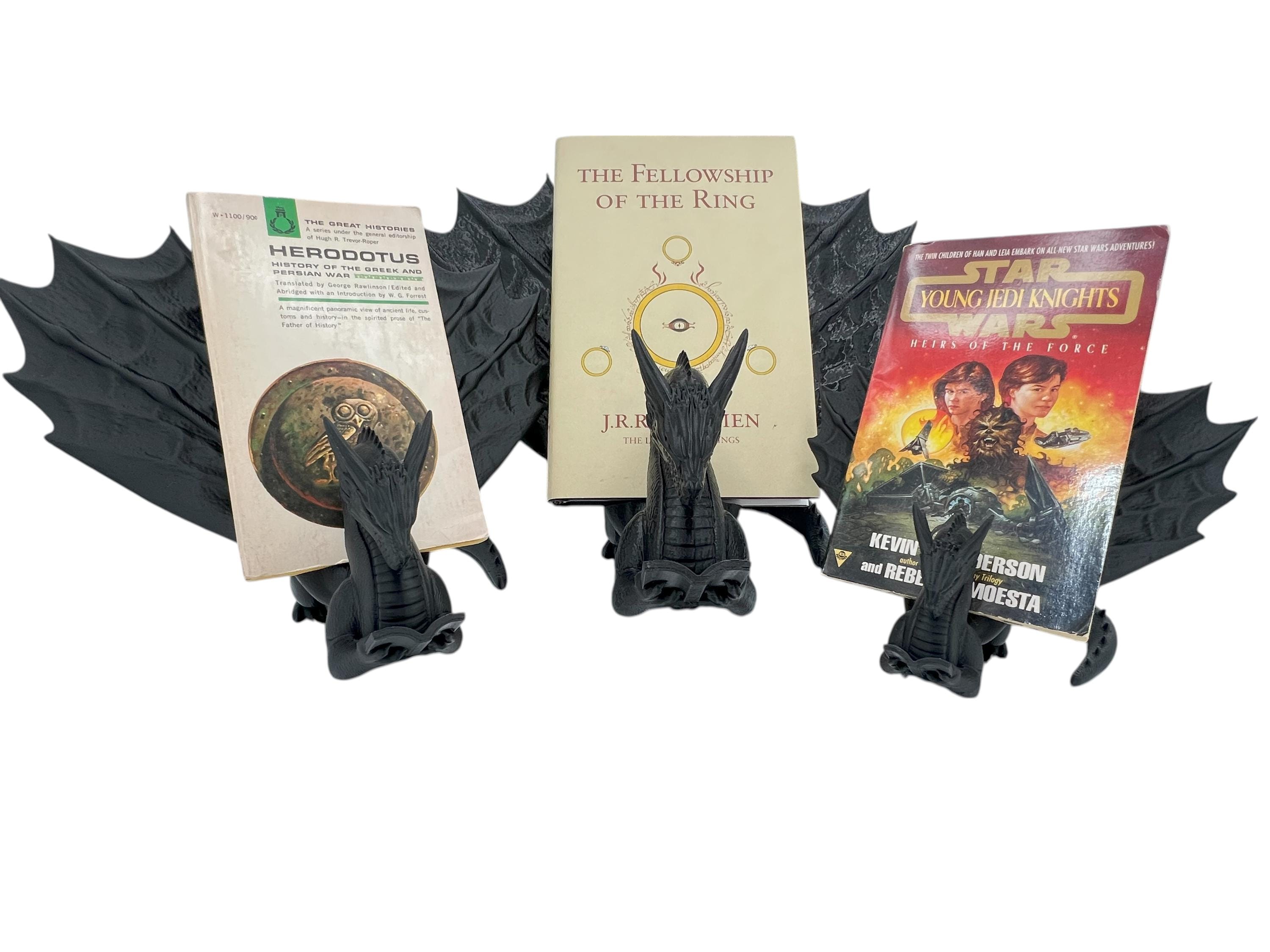 Dragon Reading Sculpture: Bookish PETG Dragon for Book Lovers - Picture 4 of 4