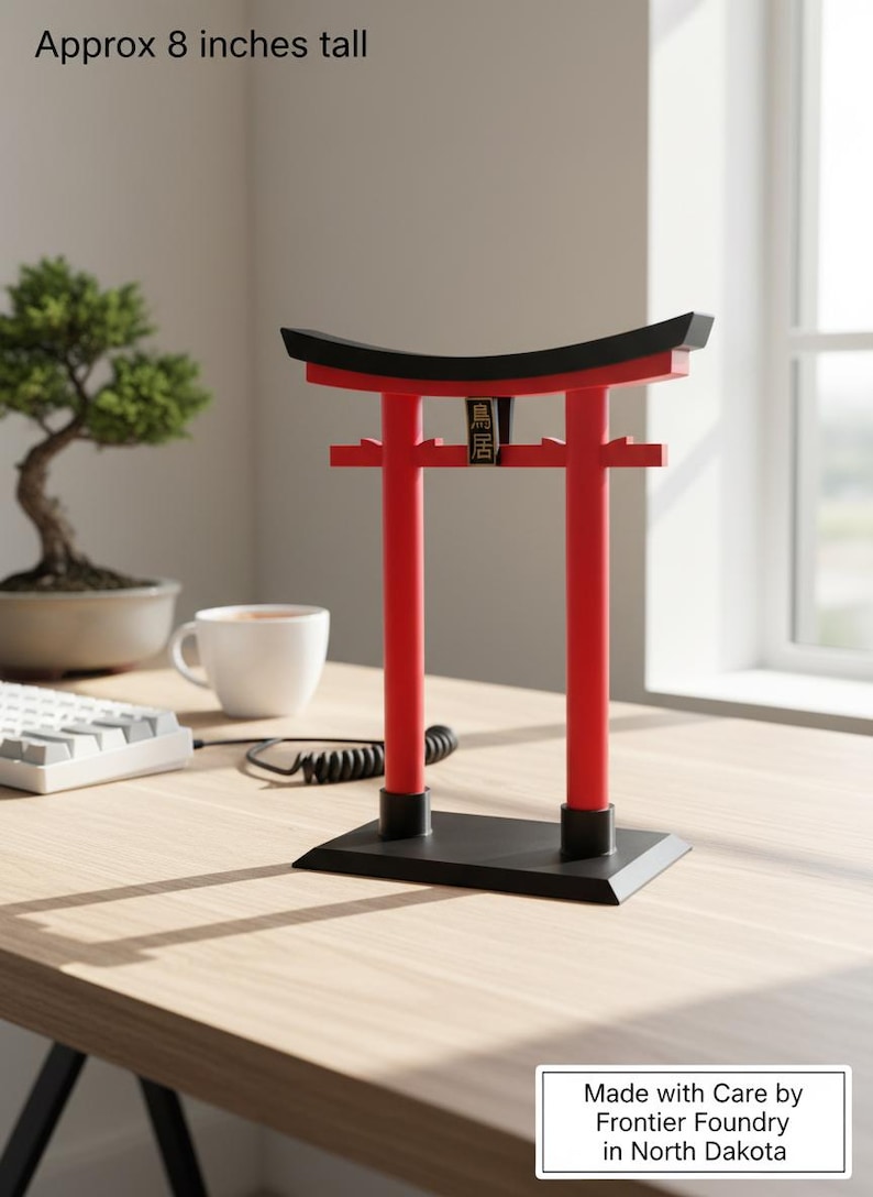 Torii Gate Headset Stand: Japanese-Inspired 3D Printed Gaming Accessory image 2