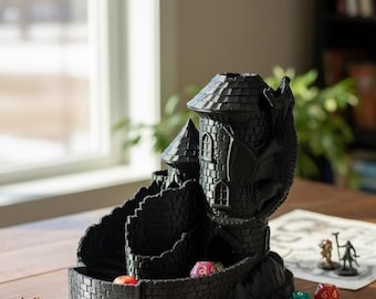 The Dragon's Keep | 3D Printed Dice Tower for DnD | Gift for Dungeon Master