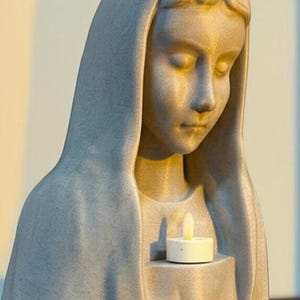 Virgin Mary Praying Statue Rosary Holder  for Prayer Corner or Interior Decor