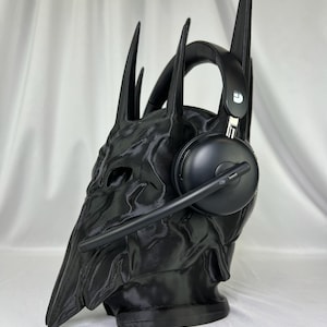 Sauron Headphone Stand: Lord of the Rings Desk Decor (16 Inches Tall) Black