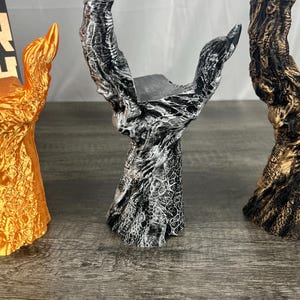 Dekoracje Dark Academia, stojak na książki w stylu czarownicy, prezent Booktok, gotycki wystrój domu Silver Accents