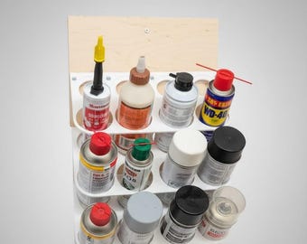 Spray Paint Can Organizer and Storage Solution - 4 Can Per Rack, Unlimited Options!