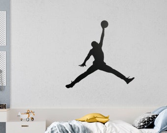 Sticker michael jordan personnalisé basket autocollant sport art mural décoration chambre