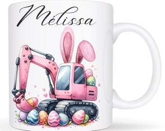 Regalo di Pasqua tazza personalizzata per bambini con illustrazione del nome Uova di Pasqua/tazza per bambini