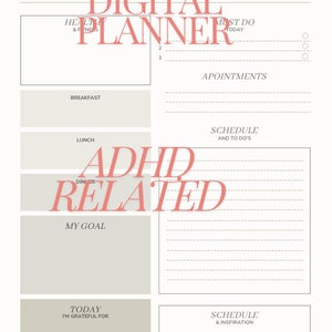 ADHD daily planner
