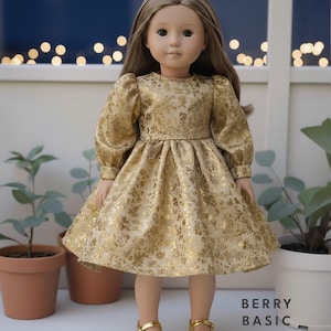 Poupée 18" - Twyla Party Dress PDF Patron de couture (Made for American Girl, Fits Our Generation Too !) Robe de Noël