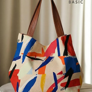 Modello di cucito PDF per borsa Tyrese Tote (2 misure) - Modello di cucito facile