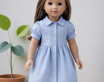 18" Doll - Wiggins Dress PDF Sewing Pattern (Made for American Girl, Fits Our Generation Too!)
