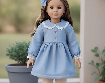 18" Doll - Osborn Dress PDF Sewing Pattern (Made for American Girl, Fits Our Generation Too!)