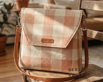 Laura Crossbodytas Naaipatroon PDF | 2 Maten Flap Messenger Tas Tutorial | DIY Alledaagse Schoudertas | Knutselpatroon voor Tassenmakers