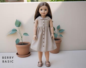 18" Doll - Dyer Dress PDF Pattern (Made for American Girl, Fits Our Generation Too!)