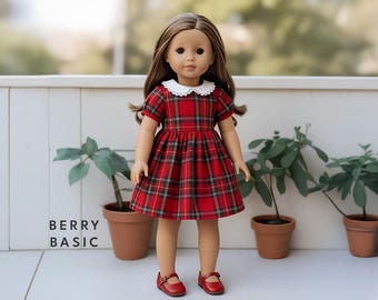 18" Doll - Clara Festive Dress PDF Sewing Pattern (Made for American Girl, Fits Our Generation Too!) holiday dress, Christmas dress