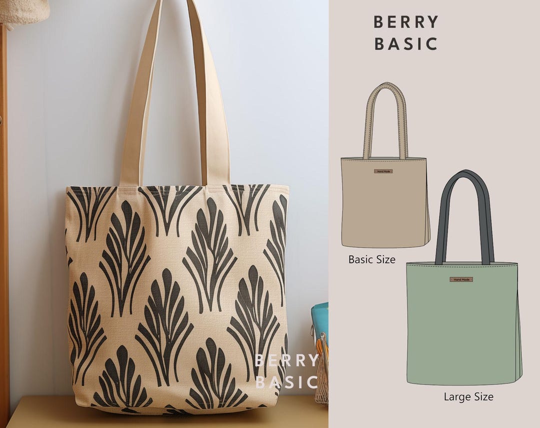 Mattie Tote Bag PDF Sewing Pattern (2 Sizes) - Market Bag - Etsy India