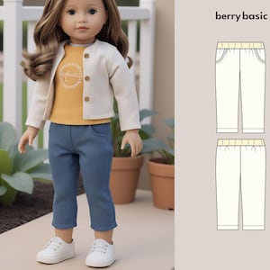 18&quot; Doll - Eisa Pants PDF Sewing Pattern (Made for American Girl, Fits Our Generation Too!)