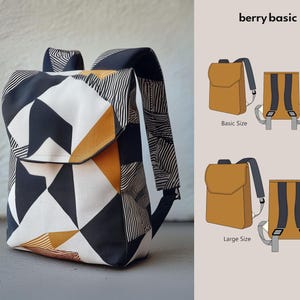 Patron de couture PDF pour sac à dos Safa (2 tailles)