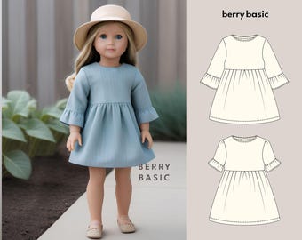 18&quot; Doll - Gabriela Dress PDF Sewing Pattern (Made for American Girl, Fits Our Generation Too!)