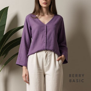 Jourge Blouse PDF Sewing Pattern (A4, US Letter, A0, 36&quot;x48&quot; printing size files)