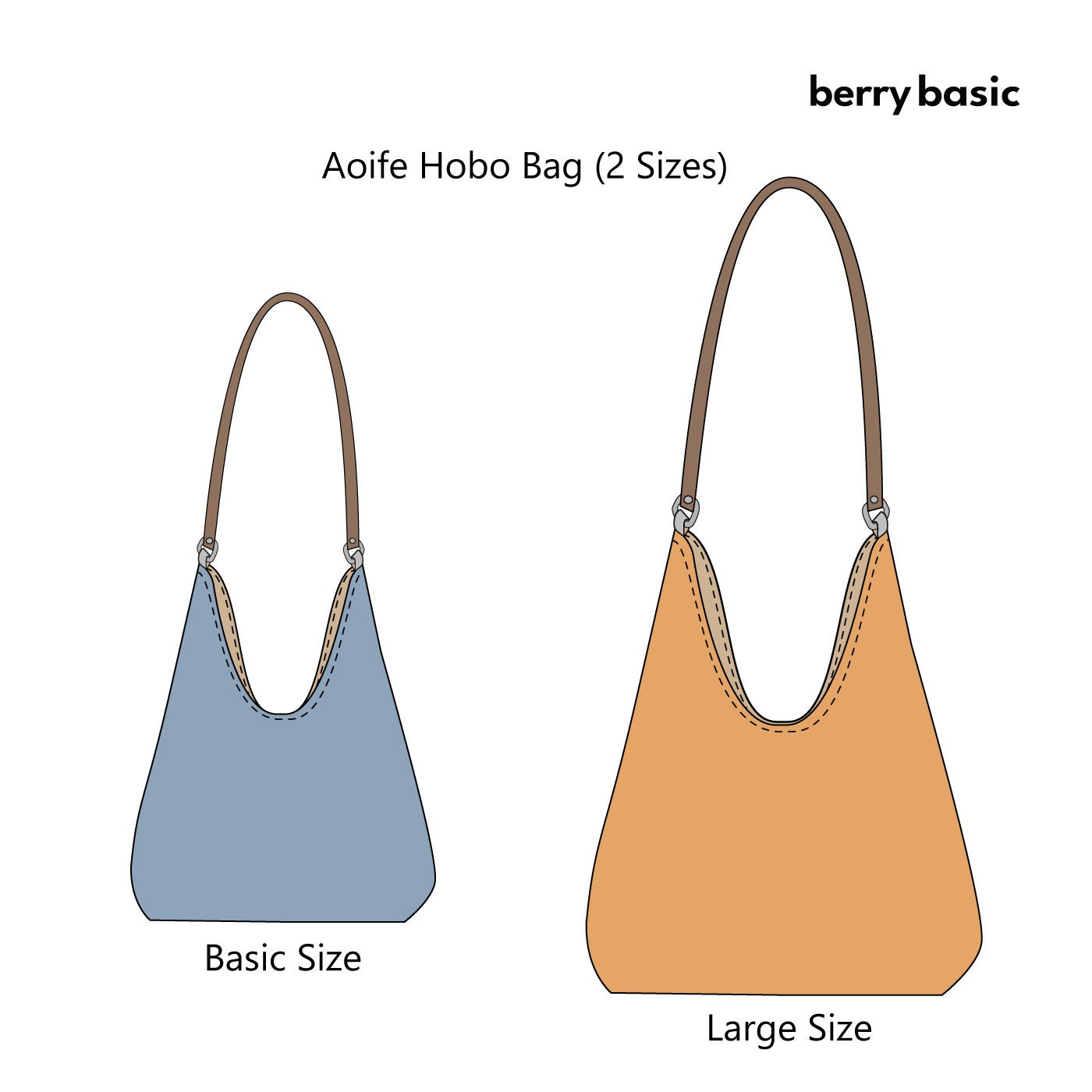 Aoife Hobo Bag PDF Sewing Sewing Pattern (2 Sizes) - Easy Sewing ...