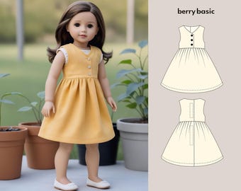 18" Doll - Faizan Dress PDF Sewing Pattern (Made for American Girl, Fits Our Generation Too!)