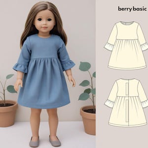 18&quot; Doll - Annia Dress PDF Sewing Pattern (Made for American Girl, Fits Our Generation Too!)